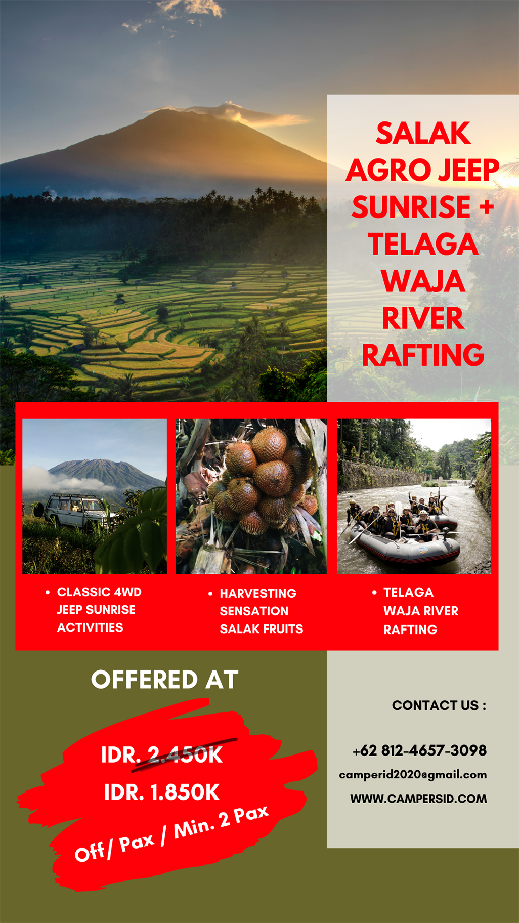 telaga waja tour package